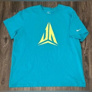 Men’s Nike Ja Morant Logo Blue/Teal Nebula T-Shirt FD0056-367 - Size 2XL